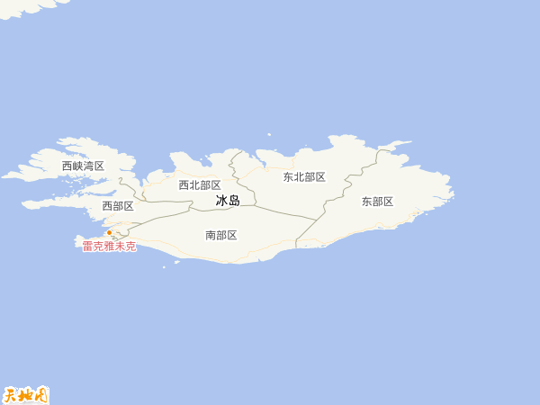 冰岛地图