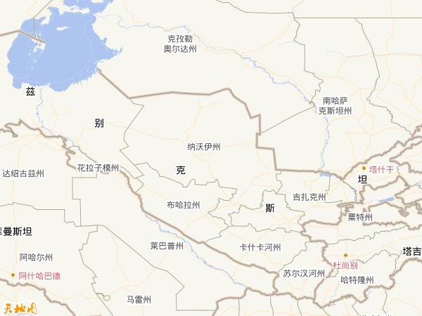 乌兹别克斯坦地图